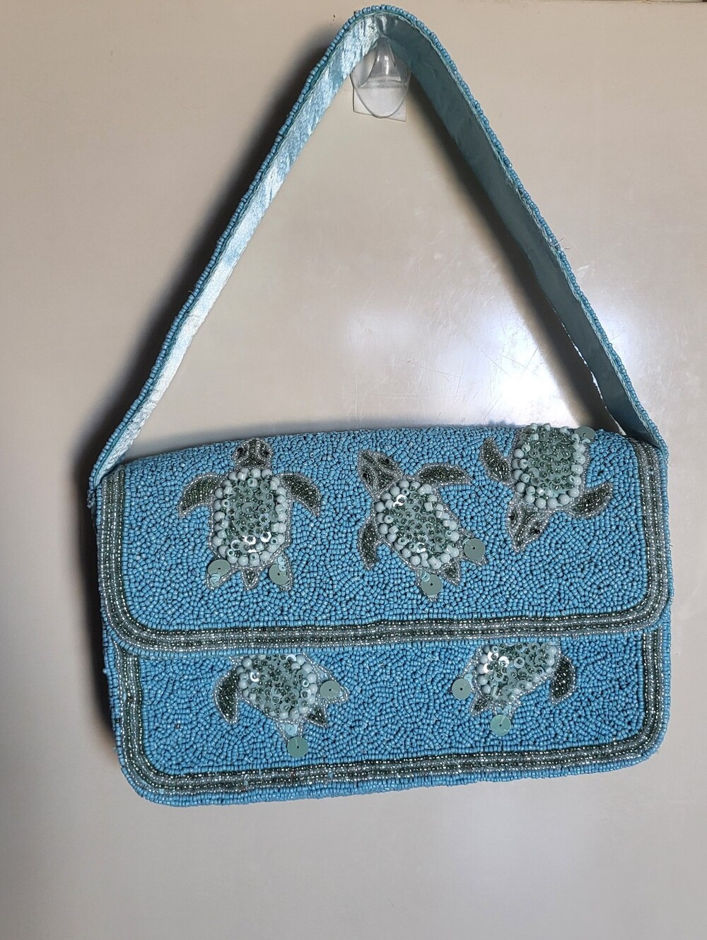 Sea Turtle Beaded Bag